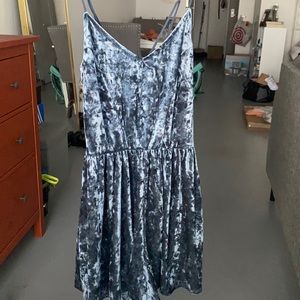 Gorgeous blue velvet romper